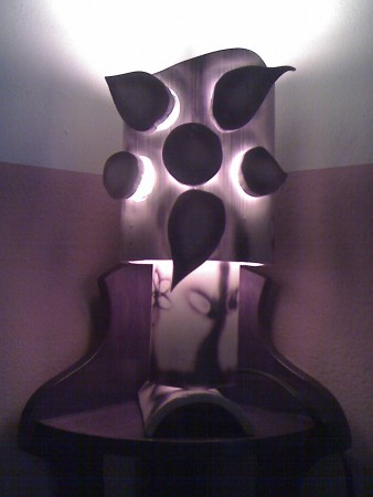 Limunária peq  de bambú c/ flor 